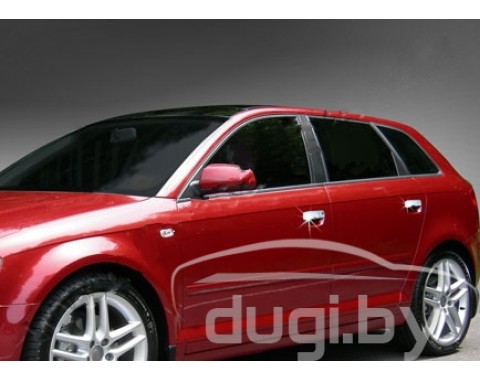 Хром накладки на дверные ручки  для Audi A3  (4-дверн.)